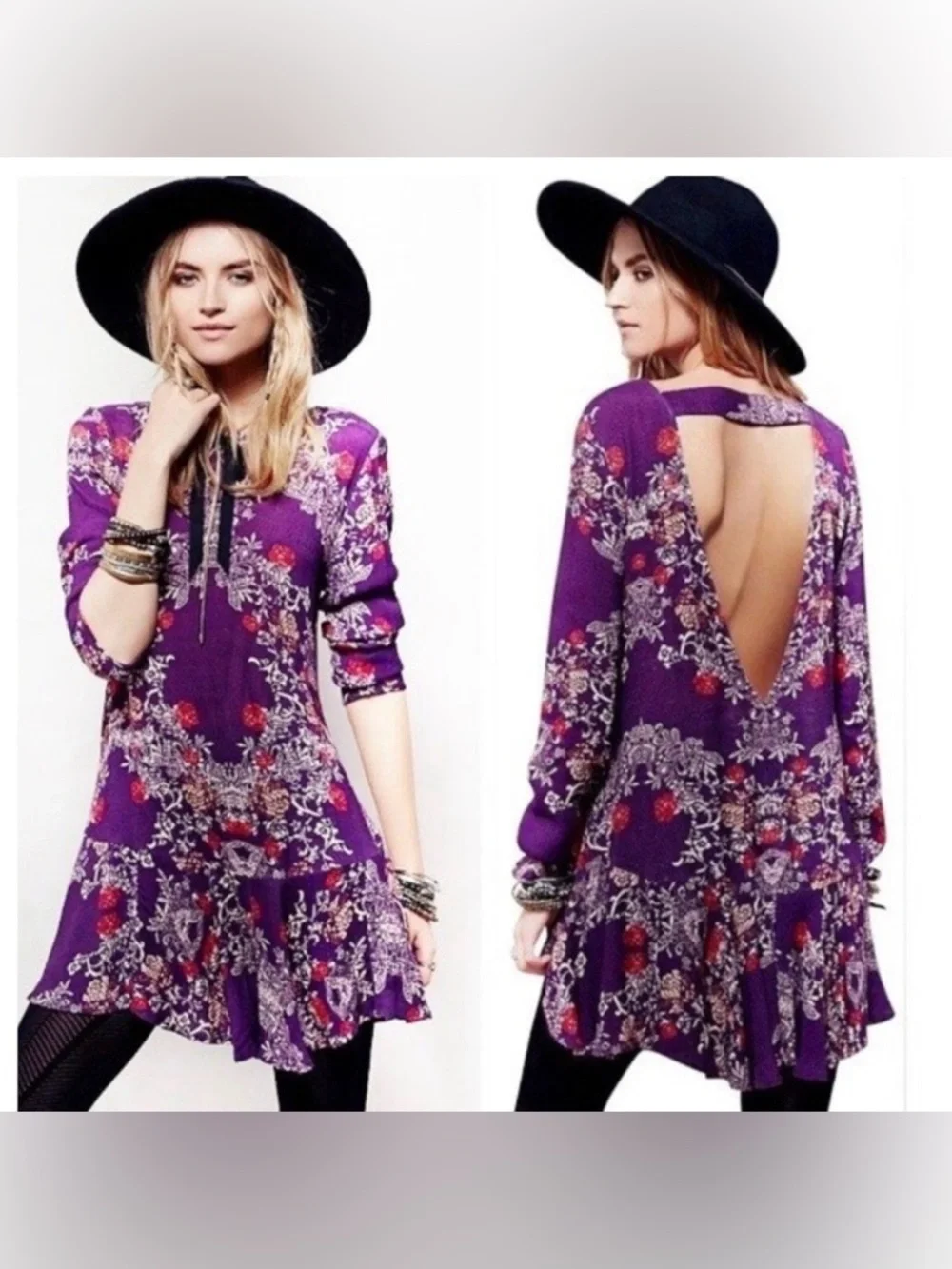 Free People Smooth Talker floral tunic dress - Picture 1 of 8